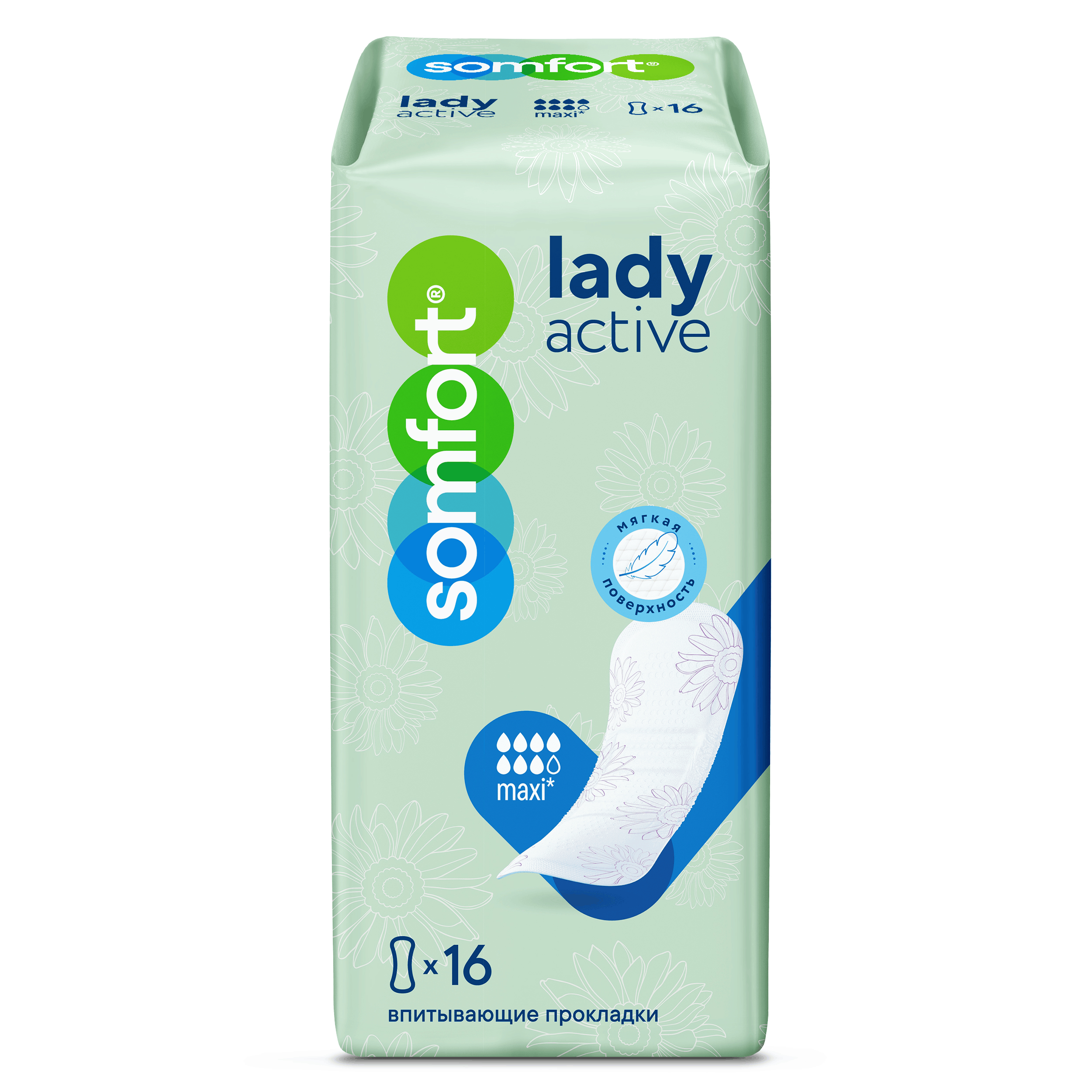 Прокладки Somfort Lady Active Maxi 16 шт.