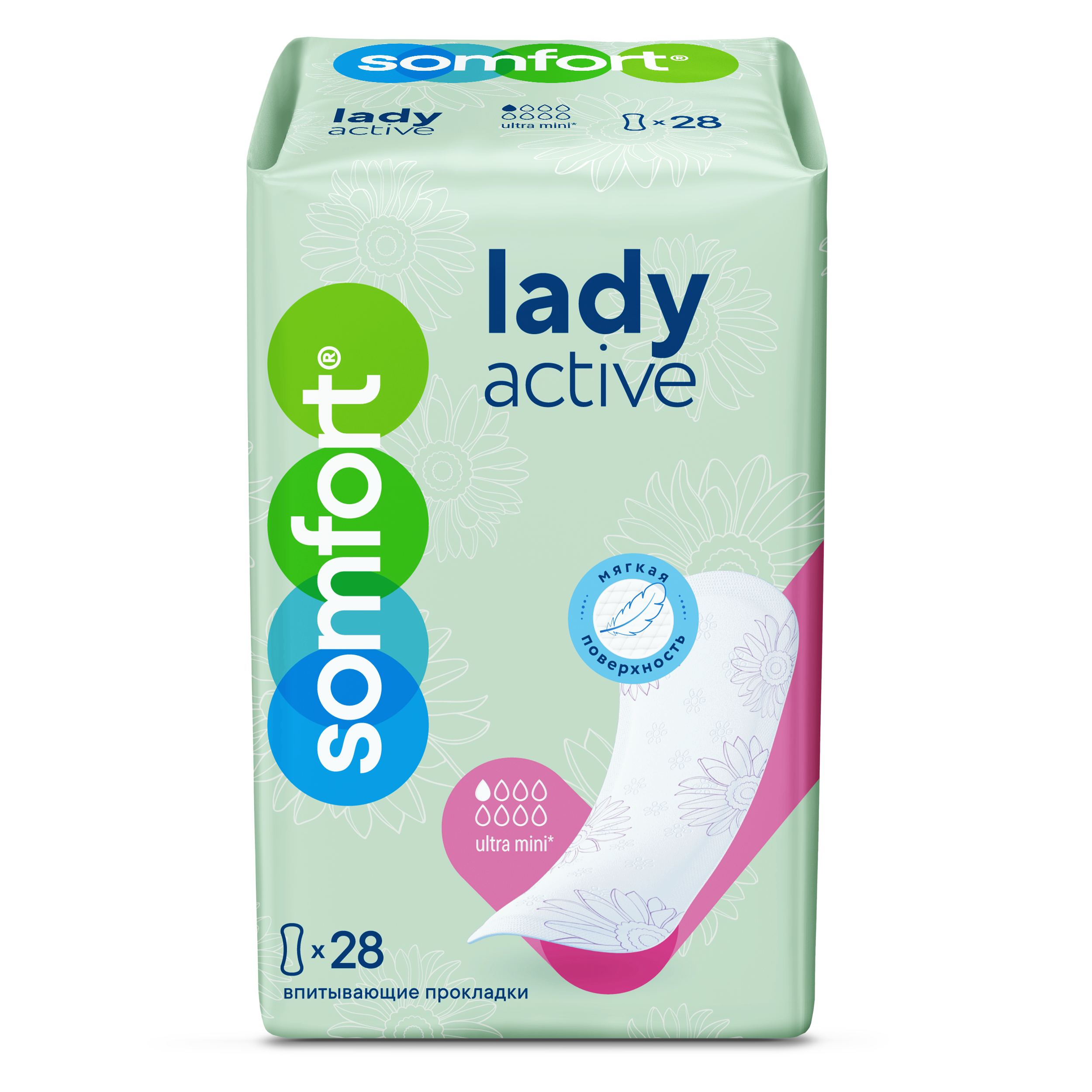 Прокладки Somfort Lady Active Ultra Mini 28 шт.